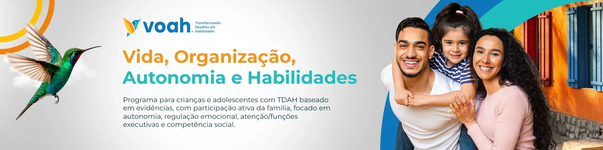 Programa VOAH para crianças e adolescentes com TDAH